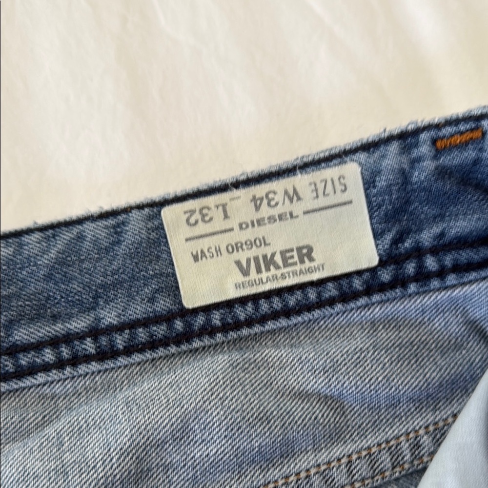 Men's Diesel Viker Straight Leg Jeans - Picture 6 of 9